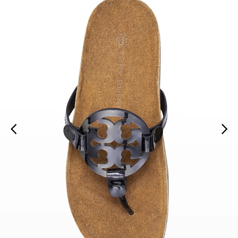 Tory Burch miller cloud cork sandal black size 7.5